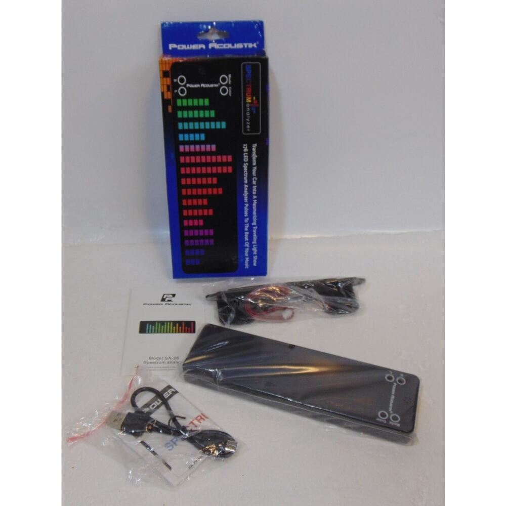 Power Acoustik Spectrum Analyzer For Car Stereo LED Display Light Show Pulses